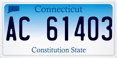 CT license plate AC61403