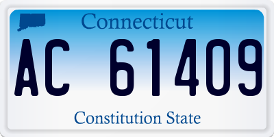 CT license plate AC61409