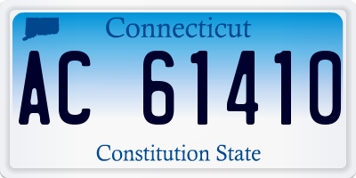 CT license plate AC61410