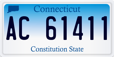 CT license plate AC61411