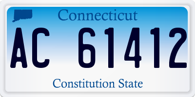 CT license plate AC61412