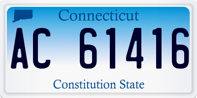 CT license plate AC61416