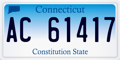 CT license plate AC61417