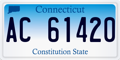 CT license plate AC61420