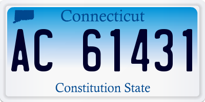 CT license plate AC61431