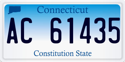 CT license plate AC61435