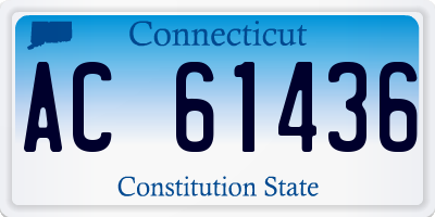 CT license plate AC61436