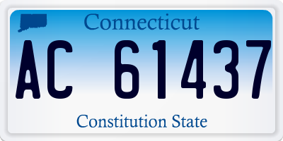 CT license plate AC61437