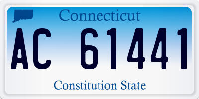 CT license plate AC61441