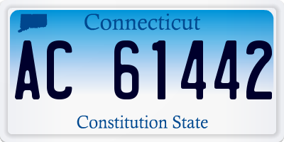 CT license plate AC61442