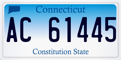 CT license plate AC61445