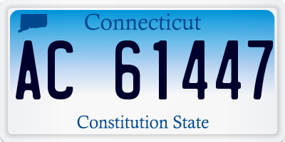 CT license plate AC61447