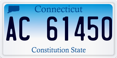 CT license plate AC61450