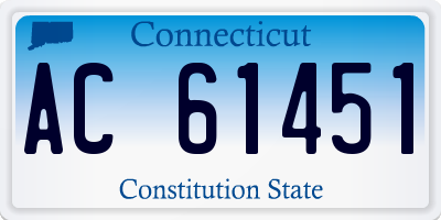 CT license plate AC61451