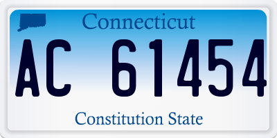 CT license plate AC61454
