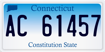 CT license plate AC61457