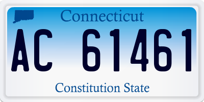 CT license plate AC61461