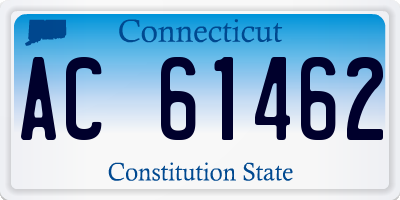 CT license plate AC61462