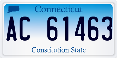 CT license plate AC61463