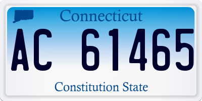 CT license plate AC61465
