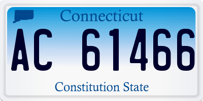 CT license plate AC61466