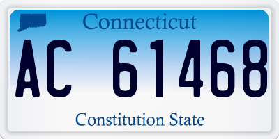 CT license plate AC61468