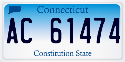 CT license plate AC61474