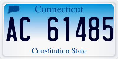 CT license plate AC61485