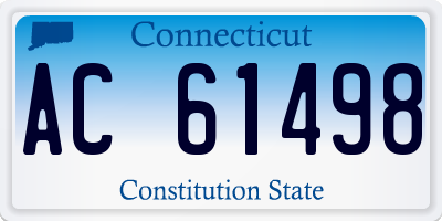 CT license plate AC61498