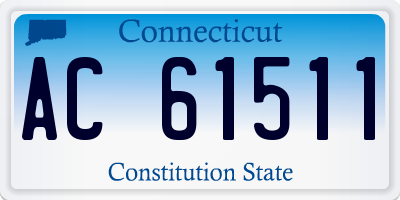 CT license plate AC61511