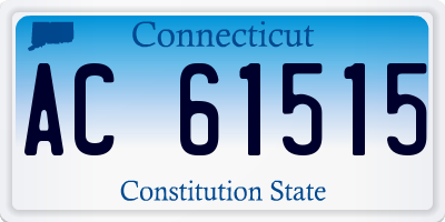 CT license plate AC61515