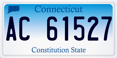 CT license plate AC61527