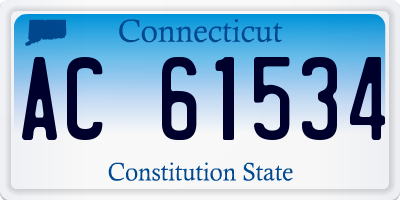 CT license plate AC61534