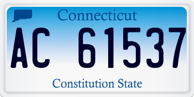 CT license plate AC61537