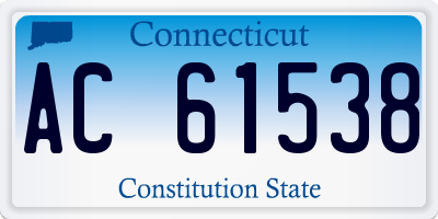 CT license plate AC61538