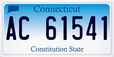 CT license plate AC61541