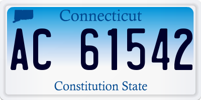 CT license plate AC61542