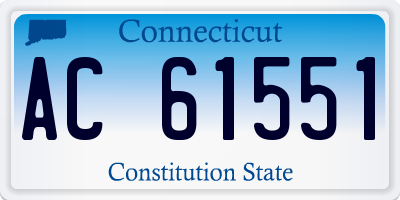 CT license plate AC61551