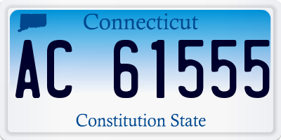 CT license plate AC61555