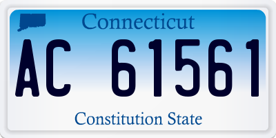 CT license plate AC61561