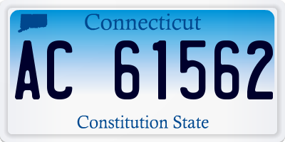 CT license plate AC61562