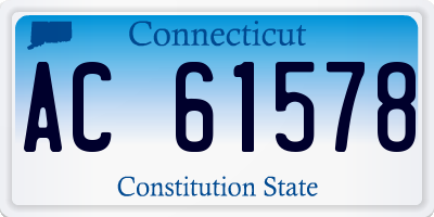CT license plate AC61578