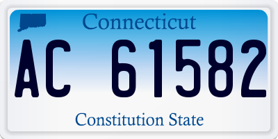 CT license plate AC61582