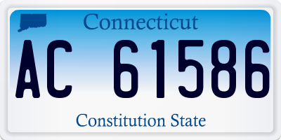 CT license plate AC61586