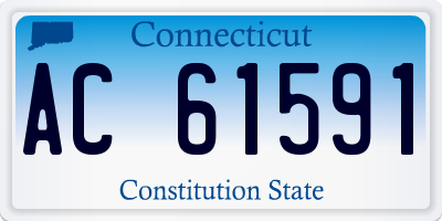 CT license plate AC61591