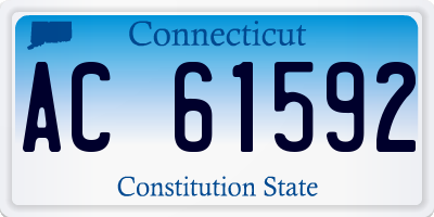 CT license plate AC61592