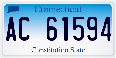 CT license plate AC61594