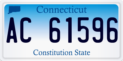 CT license plate AC61596