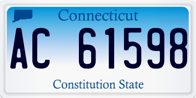 CT license plate AC61598