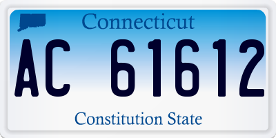 CT license plate AC61612